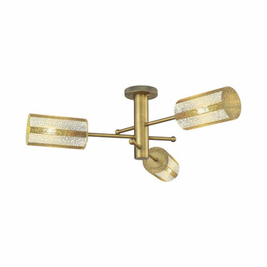 Crown Point 3 Light Flush Mount 10.13 Inch X 29.38 Inch Wide by Innovations - 434-3F-G434-7