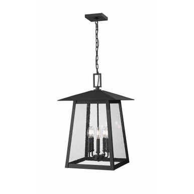 Rainer 5 Light Medium Outdoor Pendant by Z-Lite - 5015CHXL-BK
