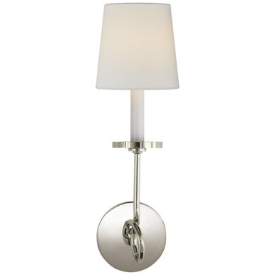 Symmetric Twist 1 Light Linen Wall Sconce by Visual Comfort Signature - CHD1610-L