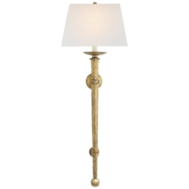 Long Iron Torch 1 Light Wall Sconce by Visual Comfort Signature - CHD1407-L
