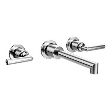 Arris Two Handle Wall Mount Bathroom Faucet Multiple Finishes by Moen - TS43003