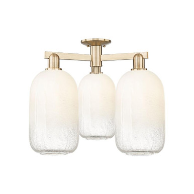 Brookhaven Cloche 3 Light Semi Flush Mount 24.5 Inch Wide by Innovations - 716-3F-G482-7_P