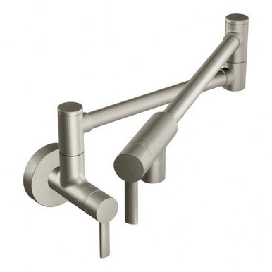 Modern Pot Filler Two Handle Kitchen Faucet Multiple Finishes by Moen - S665