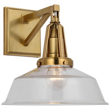 Layton 15W 1 LED Clear Glass Wall Sconce by Visual Comfort Signature - CHD 2455-CG
