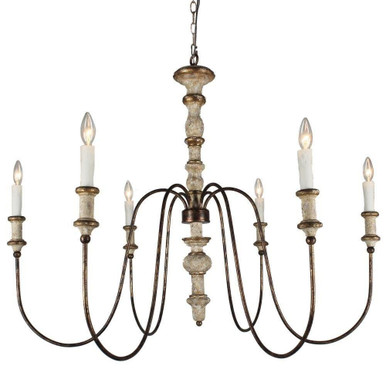 Karalea 6 Light Oversized Chandelier by Terracotta Designs - H8122-6BG