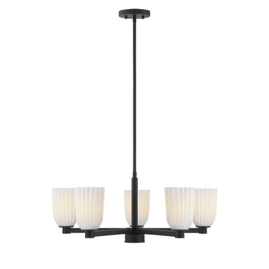 Baldwin 5 Light Chandelier 11.5 Inch Tall and 28 Inch Wide by Savoy House - 1-1246-5