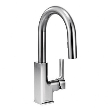 STo One Handle Pulldown Bar Faucet Multiple Finishes by Moen - S62308