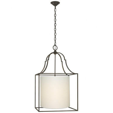 Gustavian 3 Light Linen Large Pendant by Visual Comfort Signature - CHC2167-L