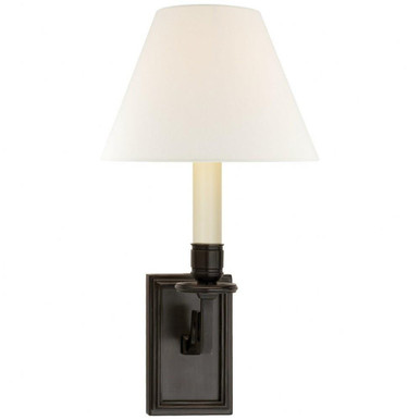 Dean 1 Light Linen Libarary Wall Sconce by Visual Comfort Signature - AH2001-L