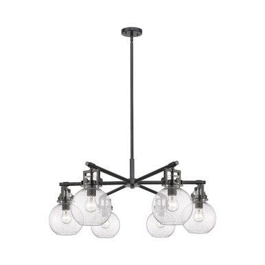 Newton Sphere 6 Light Stem Chandelier 16 Inch X 26 Inch Wide by Innovations - 411-6CR-G410-7_P