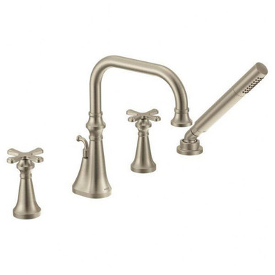 Colinet Two Handle Roman Tub Faucet Multiple Finishes by Moen - TS44506