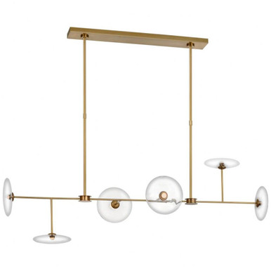 Calvino Light Small Linear Chandelier by VC Signature S 5695PN-CG - S5695