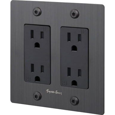 2G Linear Duplex Outlet with Logo 4.75 Inch Tall by Buster Punch - NSK-2G-LN-DOL