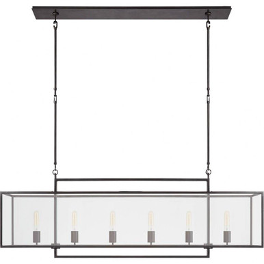 Halle 6 Light Oversized Linear Chandelier by Visual Comfort Signature - S5195