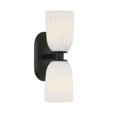 Baldwin 2 Light Wall Sconce 13.75 Inch Tall X 4.5 Inch Wide by Savoy House - 9-1245-2