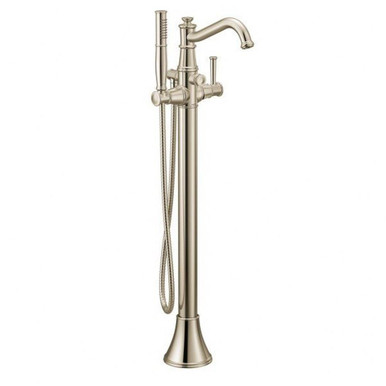 Belfield One Handle Tub Filler Includes Hand Shower Multiple Finish by Moen - 9025