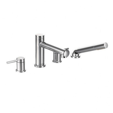 Align Two Handle Roman Tub Faucet Includes Hand Shower by Moen - T394