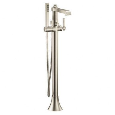 Flara One Handle Tub Filler Includes Hand Shower Multiple Finishes by Moen - S931