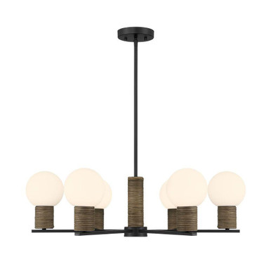 Jarrell 6 Light Chandelier 9.5 Inch Tall and 30 Inch Wide by Savoy House - 1-4080-6