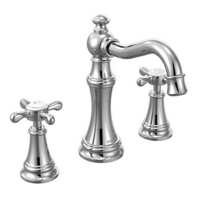 Weymouth Two Handle Bathroom Faucet Multiple Finishes TS42114 by Moen - TS42114