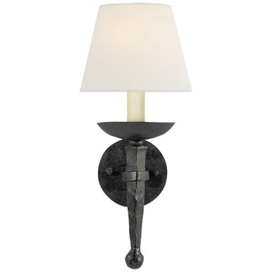 Iron Torch 1 Light Linen Wall Sconce by Visual Comfort Signature - CHD1404-L