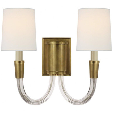 Vivian 2 Light Linen Wall Sconce by Visual Comfort Signature - TOB2033-L