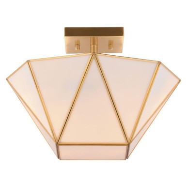 Burnett 2 Light Semi Flush Mount 9.5 Inch Tall and 14 Inch Wide by Vaxcel - C0330