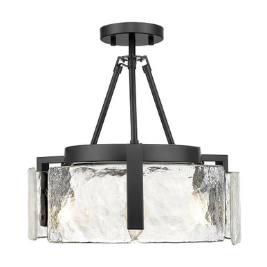 Aenon 3 Light Semi Flush Mount 10 Inch Tall and 16.5 Inch Wide by Golden - 3164-3SF