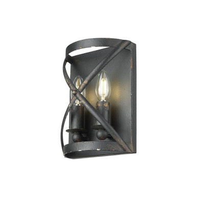 Alcott 2 Light Wall Sconce 10 Inch Tall and 7.13 Inch Wide by Golden - 0890-WSC