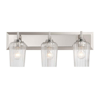 Brilia 3 Light Bath Vanity 9.25 Inch Tall and 24 Inch Wide by Golden - 5189-BA3-FLT