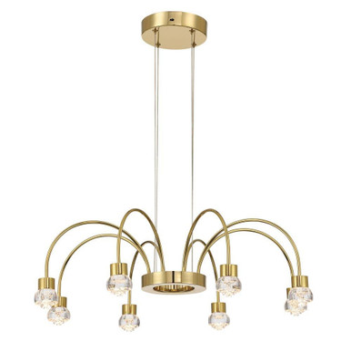 Vario 3.1W 8 LED Chandelier 9.25 Inch Tall and 25.25 Inch Wide by Golden - 1573-8