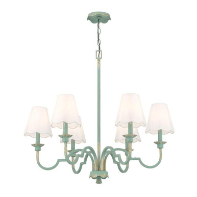Cheshire 6 Light Chandelier 28.38 Inch Tall and 31.25 Inch Wide by Golden - 7008-6