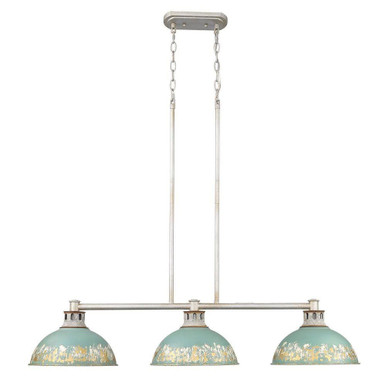 Kinsley 3 Light Island 7.88 Inch Tall and 38.88 Inch Wide by Golden - 0865-3LP