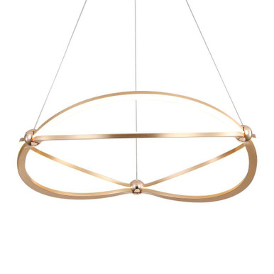 Spirale 43W 1 LED Chandelier 4.88 Inch Tall and 23.63 Inch Wide by Golden - 7916-24