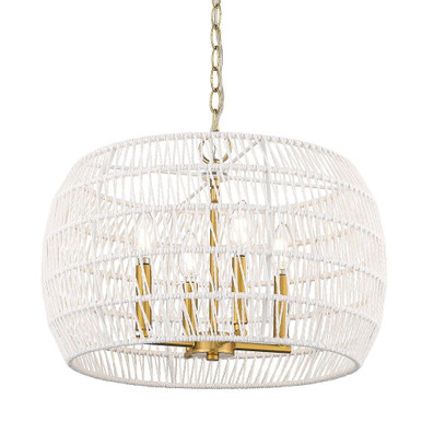 Ellie 4 Light Chandelier 13.5 Inch Tall and 19 Inch Wide by Golden - 6808-4 MBG-WR