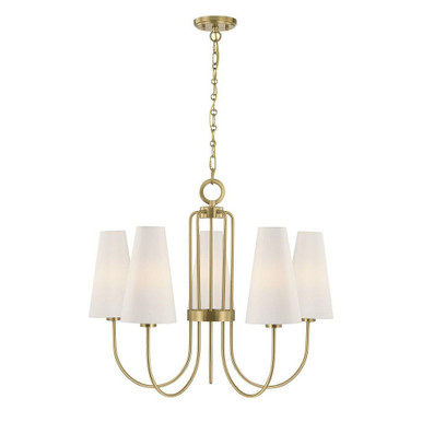 Wilkes 5 Light Chandelier 24 Inch Tall and 30 Inch Wide by Savoy House - 1-4703-5-322