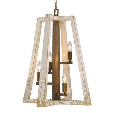 Pilar 4 Light Pendant 26 Inch Tall and 19.5 Inch Wide by Golden - 0810-4P BC
