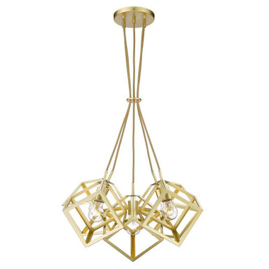 Cassio 5 Light Pendant 19 Inch Tall and 27.88 Inch Wide by Golden - 2086-5P OG