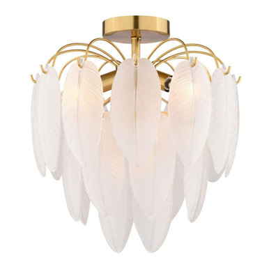 Burbank 4 Light Semi Flush Mount 15.75 Inch Tall X 13.5 Inch Wide by Vaxcel - C0334