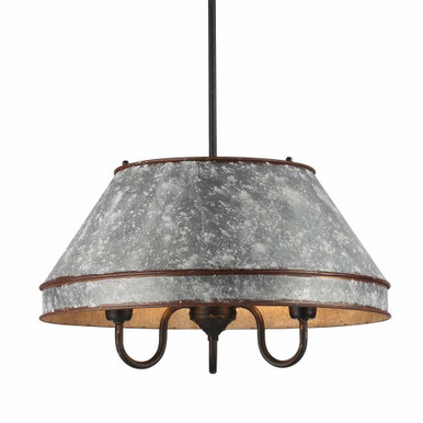 Jasper 3 Light Pendant 56.5 Inch Tall and 21 Inch Wide by Golden - 0877-3P ABI-GV