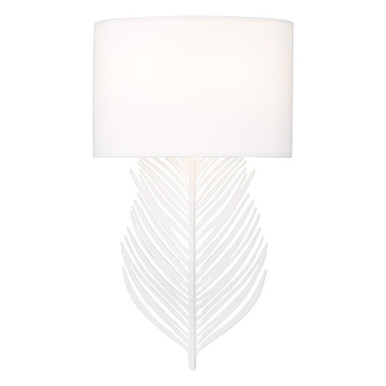 Cay 2 Light Wall Sconce 16.63 Inch Tall and 9.5 Inch Wide by Golden - 6930-WSC WHT-MWS