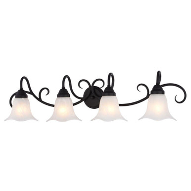 Bella 4 Light Bath Vanity 9 Inch Tall and 37.5 Inch Wide by Vaxcel - W0556