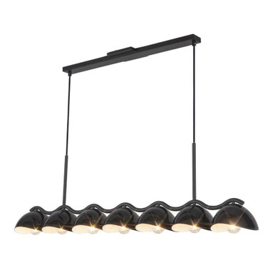 Atlas 7 Light Linear Pendant 12.88 Inch Tall and 42.38 Inch Length by Kuzco - LP57642-BK