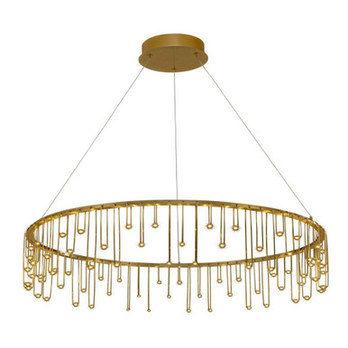 Lucerna 34.56W 1 LED Chandelier 6.88 Inch Tall X 39.38 Inch Wide by Golden - 5461-39 SSG