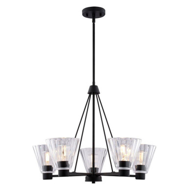 Dalton 5 Light Chandelier 19.75 Inch Tall and 25.5 Inch Wide by Vaxcel - H0309
