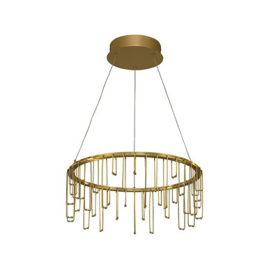 Lucerna 15.12W 1 LED Chandelier 6.88 Inch Tall X 13.75 Inch Wide by Golden - 5461-18 SSG