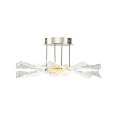 Vetrina 25.4W 1 LED Semi Flush Mount 10.38 Inch X 23.38 Inch Wide by Golden - 8046-SF LG