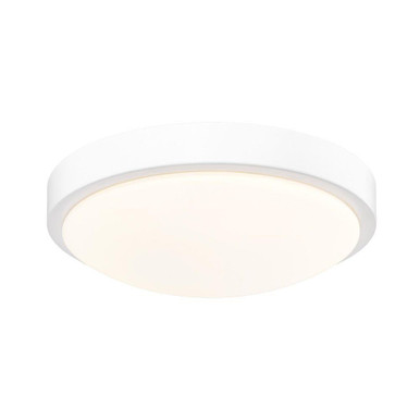 Gabi 16W 1 LED Flush Mount 2.88 Inch Tall and 10 Inch Wide by Golden - 9128-FM10 WHT-OP
