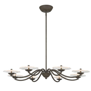 Coral Bloom 40W 8 LED Chandelier 4 Inch Tall and 30.5 Inch Wide by Golden - 5865-8 BT-CLR