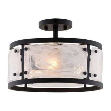 Wilder 3 Light Semi Flush Mount 9.5 Inch Tall and 13 Inch Wide by Vaxcel - C0333